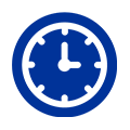 Dark blue clock icon